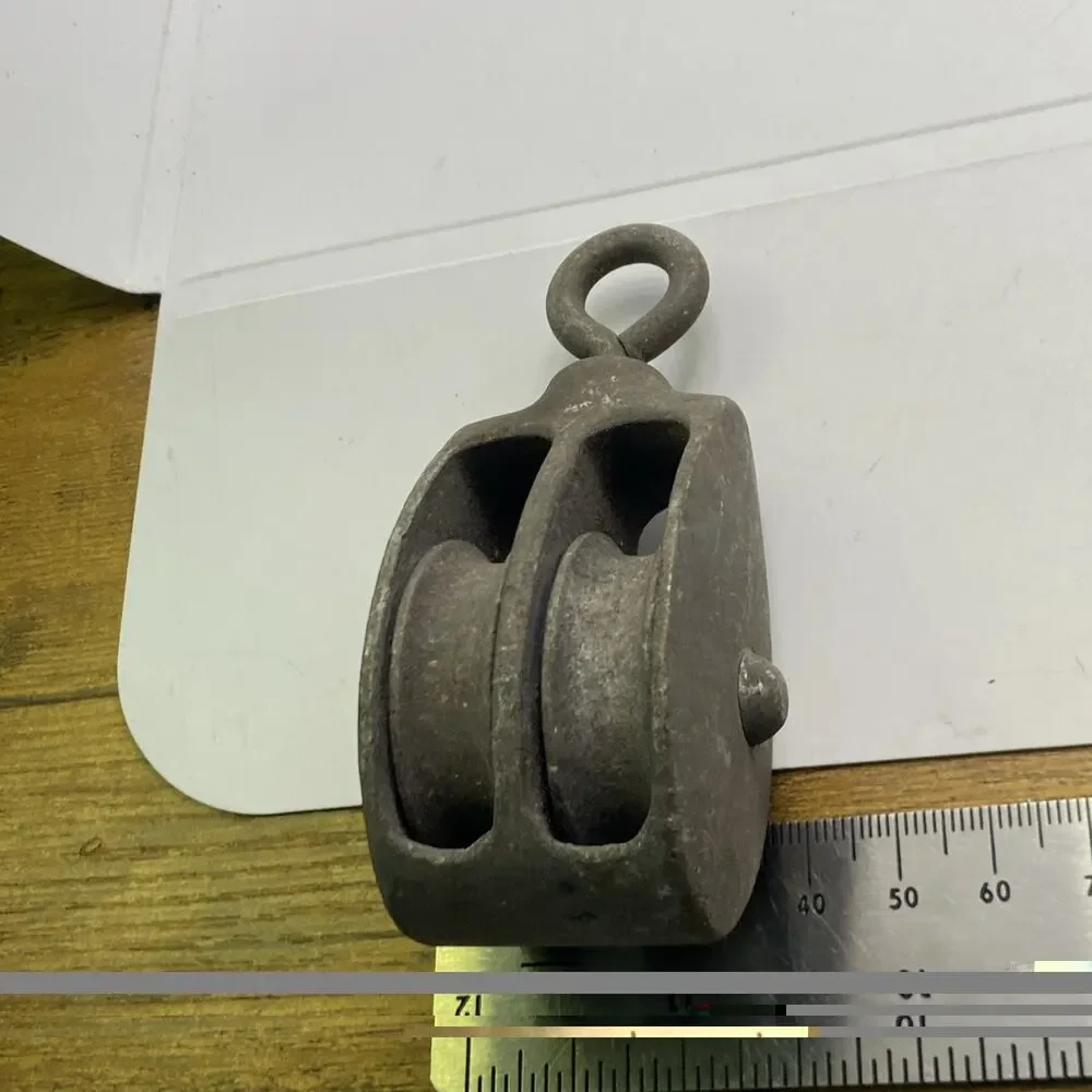 Antique Vintage Steel Block Rope Pulley